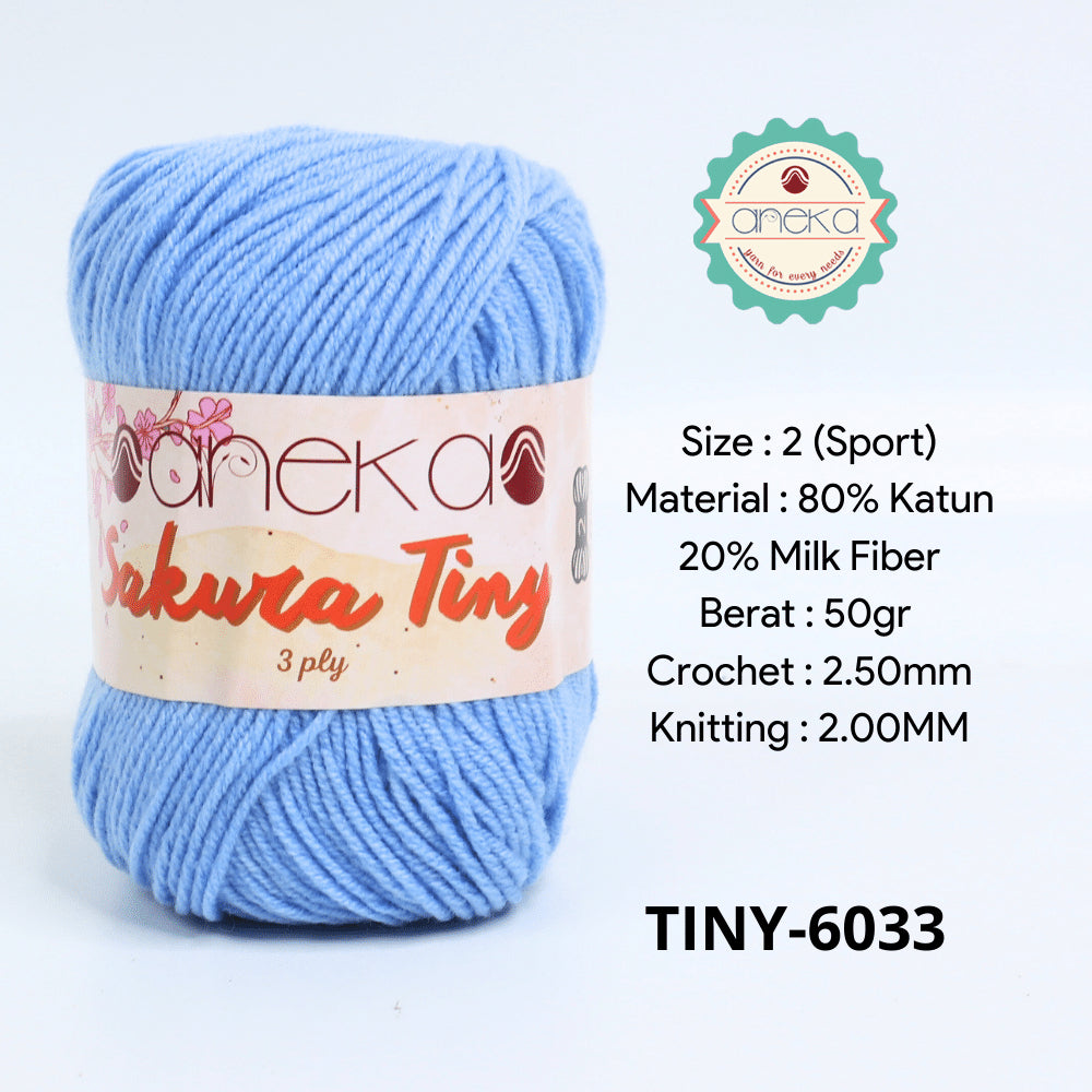 KATALOG - Benang Rajut Sakura Tiny 3 Ply / Milk Cotton / Katun Susu