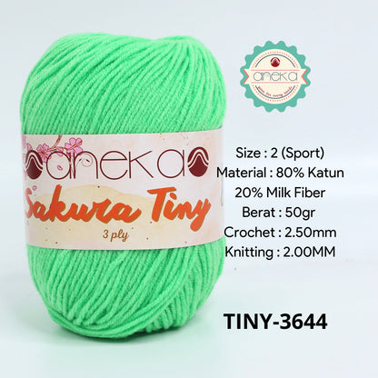 KATALOG - Benang Rajut Sakura Tiny 3 Ply / Milk Cotton / Katun Susu