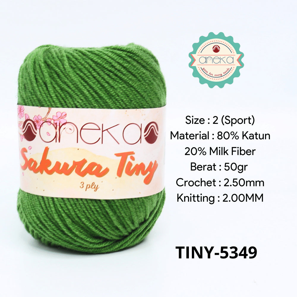 KATALOG - Benang Rajut Sakura Tiny 3 Ply / Milk Cotton / Katun Susu