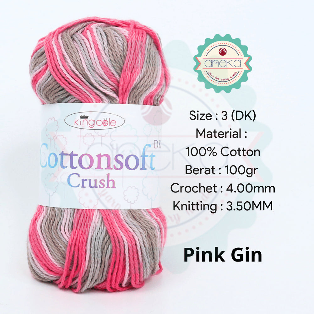 KATALOG - Benang Rajut Import King Cole Cottonsoft Crush / Cotton Yarn / Katun