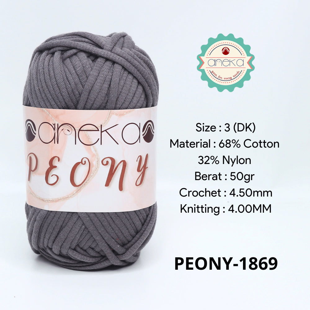 KATALOG - Benang Rajut Peony / T-Shirt Tutup Cotton Nylon Yarn / Katun Nilon