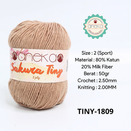 KATALOG - Benang Rajut Sakura Tiny 3 Ply / Milk Cotton / Katun Susu