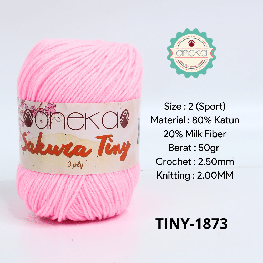 KATALOG - Benang Rajut Sakura Tiny 3 Ply / Milk Cotton / Katun Susu