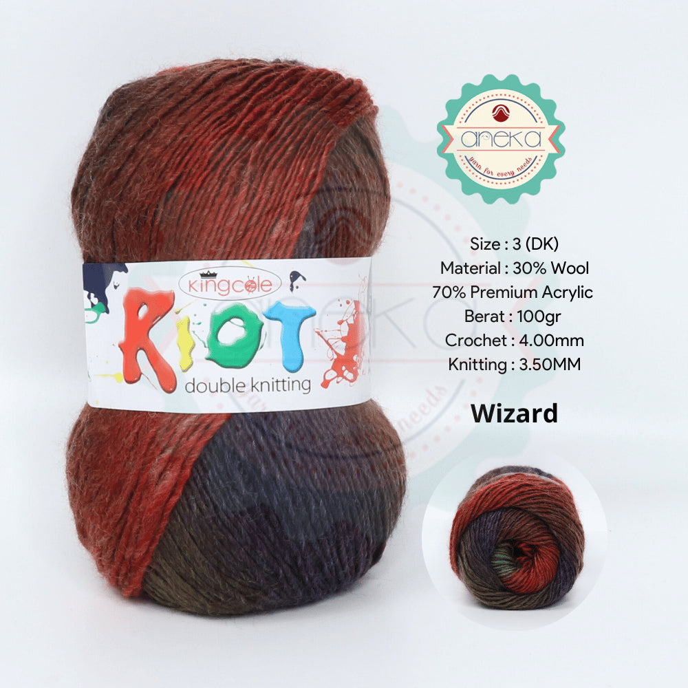 KATALOG - Benang Rajut Import King Cole Riot DK / Wool / Premium Akrilik