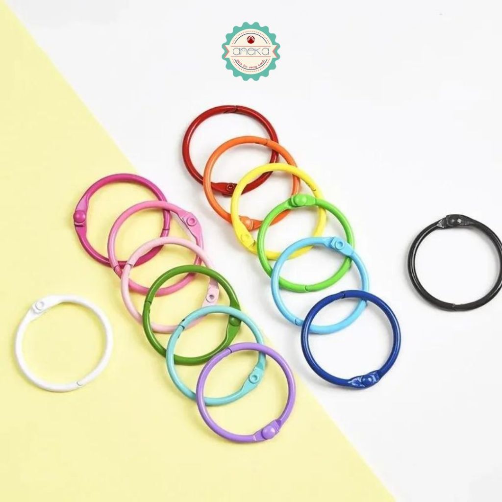 ANEKA - [5PCS] Ring Hoop Kait Bulat / Loose Leaf Book Keychain Holder Binder