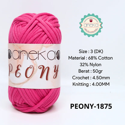 KATALOG - Benang Rajut Peony / T-Shirt Tutup Cotton Nylon Yarn / Katun Nilon