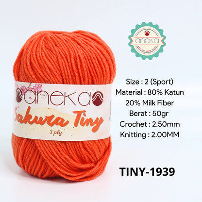 KATALOG - Benang Rajut Sakura Tiny 3 Ply / Milk Cotton / Katun Susu