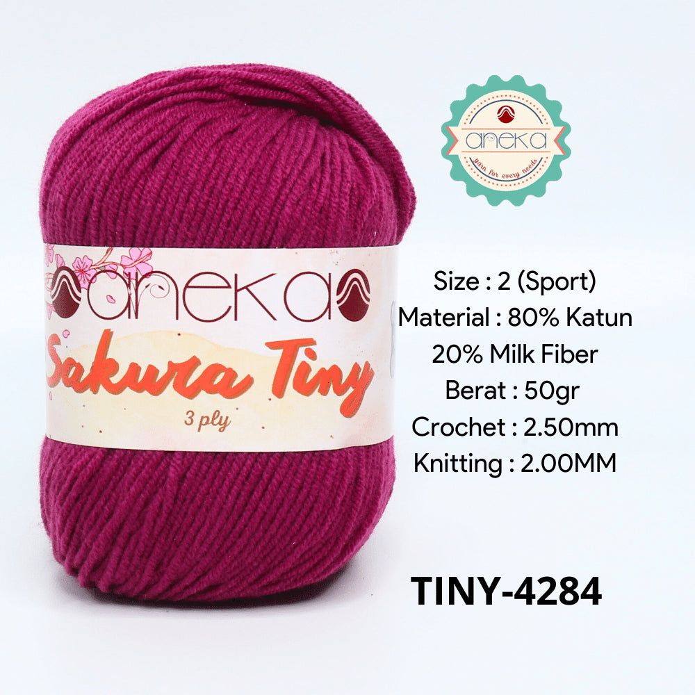 KATALOG - Benang Rajut Sakura Tiny 3 Ply / Milk Cotton / Katun Susu