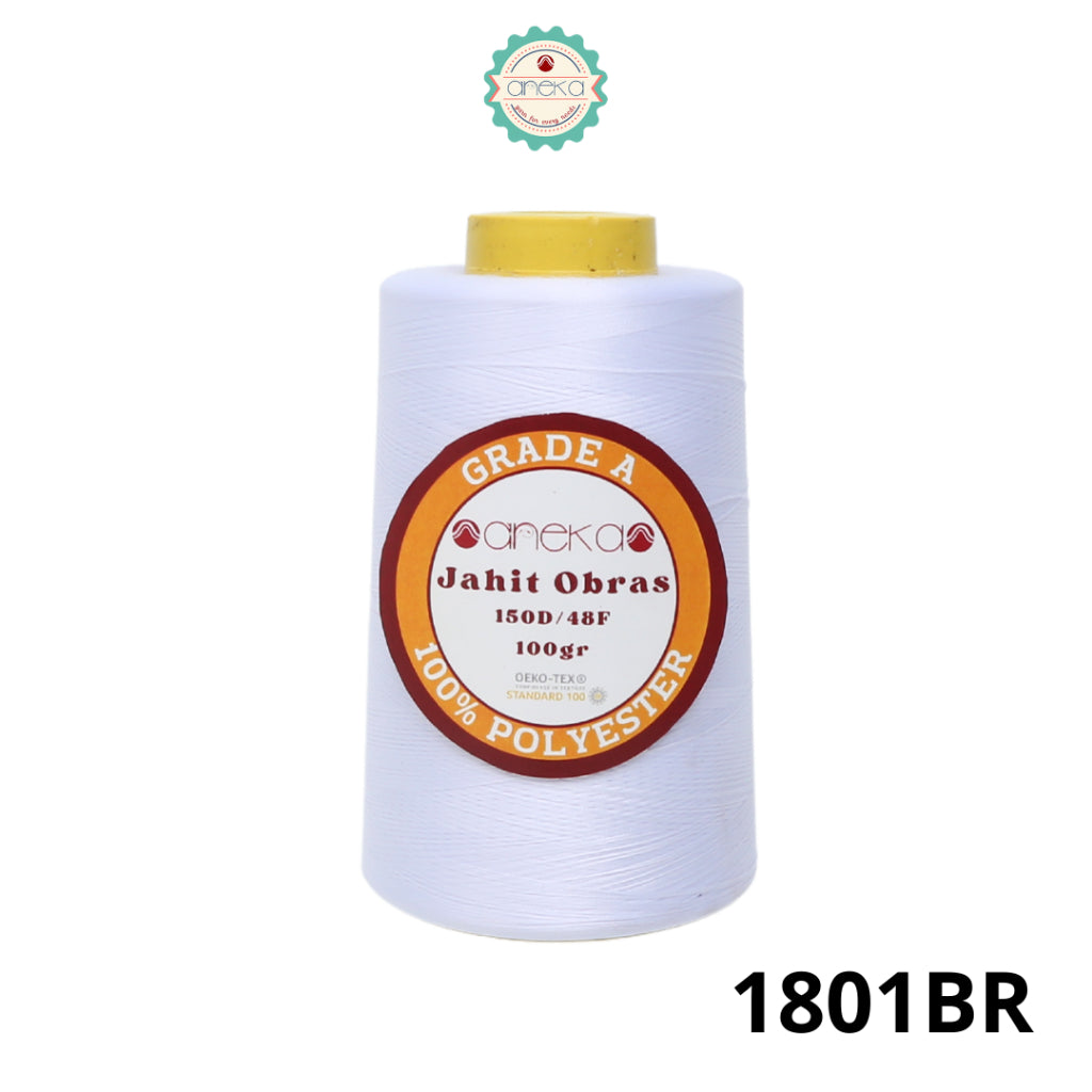 Benang Jahit Obras 5000 Yard Polyester 100 gram / 1 Ons / Grade A - Part 1