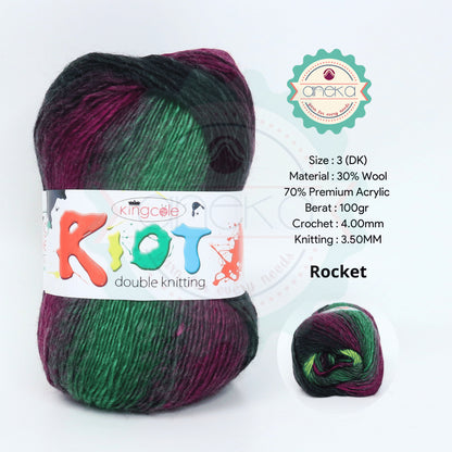 KATALOG - Benang Rajut Import King Cole Riot DK / Wool / Premium Akrilik