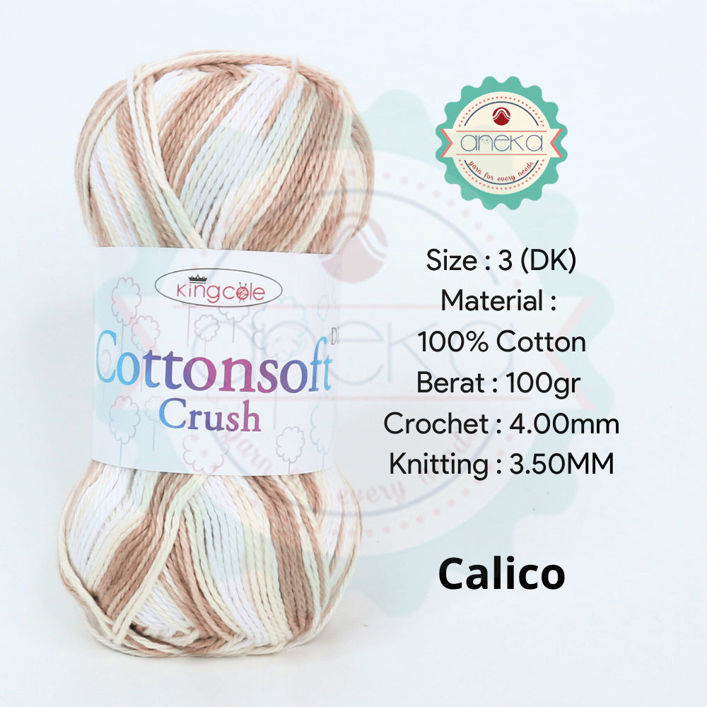 KATALOG - Benang Rajut Import King Cole Cottonsoft Crush / Cotton Yarn / Katun