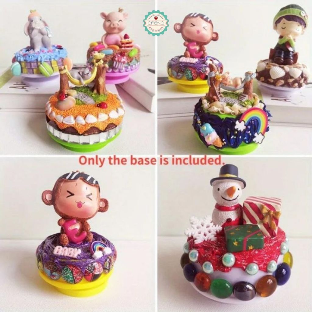 AnekaBenang - Base DIY Mainan Anak Suara / Round Rotating Music Box Bed Bell Music Box Baby Room Decoration