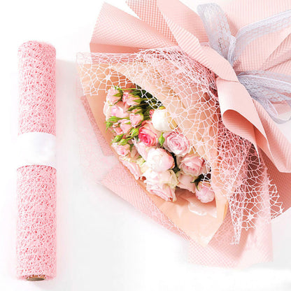 AnekaBenang - [ Roll ] Flower Bouquet Cellophane Paper [ Spider Net ] Flower Wrapping Paper Celophane