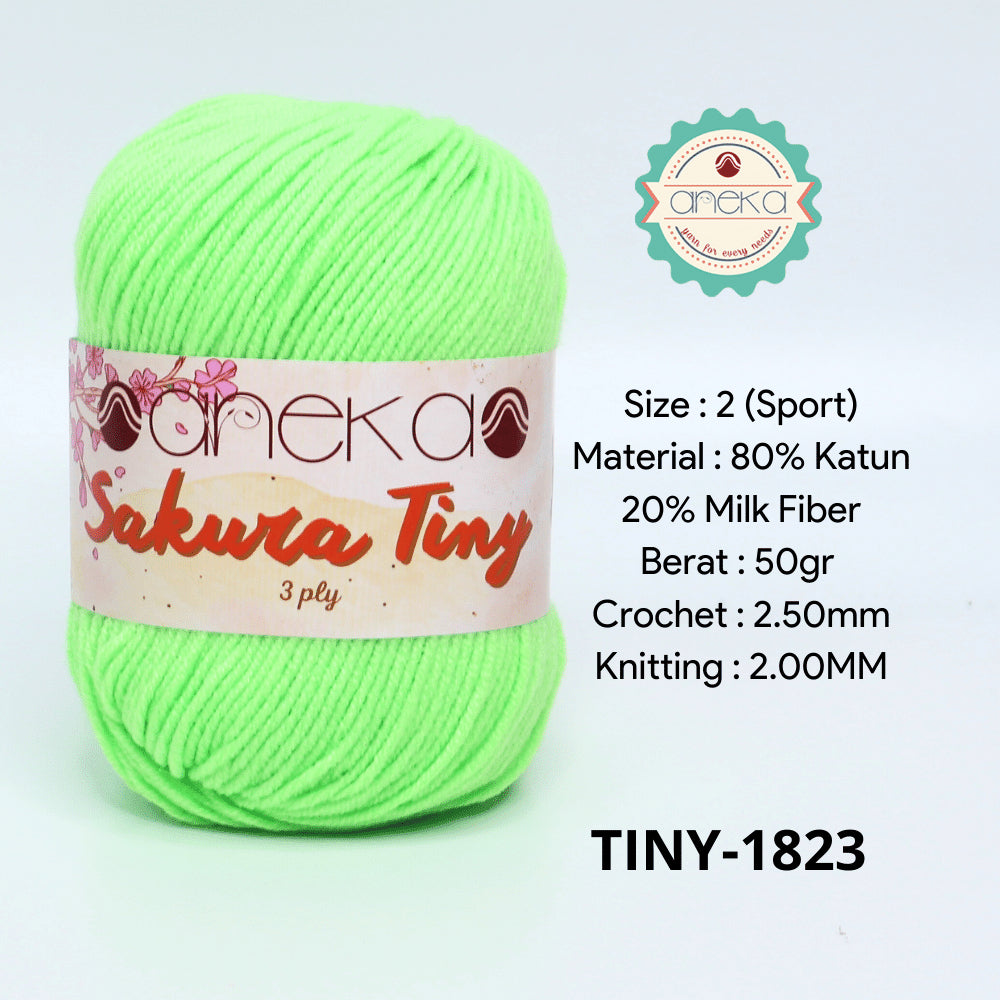 KATALOG - Benang Rajut Sakura Tiny 3 Ply / Milk Cotton / Katun Susu