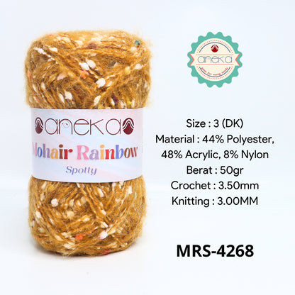 KATALOG - Benang Rajut Mohair Rainbow Spotty Yarn / Bintik  Warna