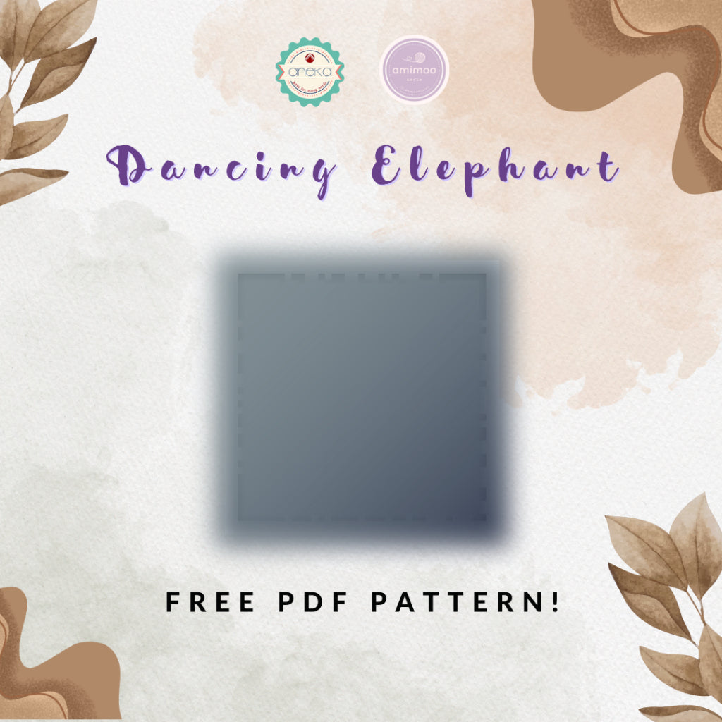 Aneka Benang x Amimoo Amigurumi - DIY Dancing Elephant KIT / Paket Merajut Pemula Lengkap Gajah Menari