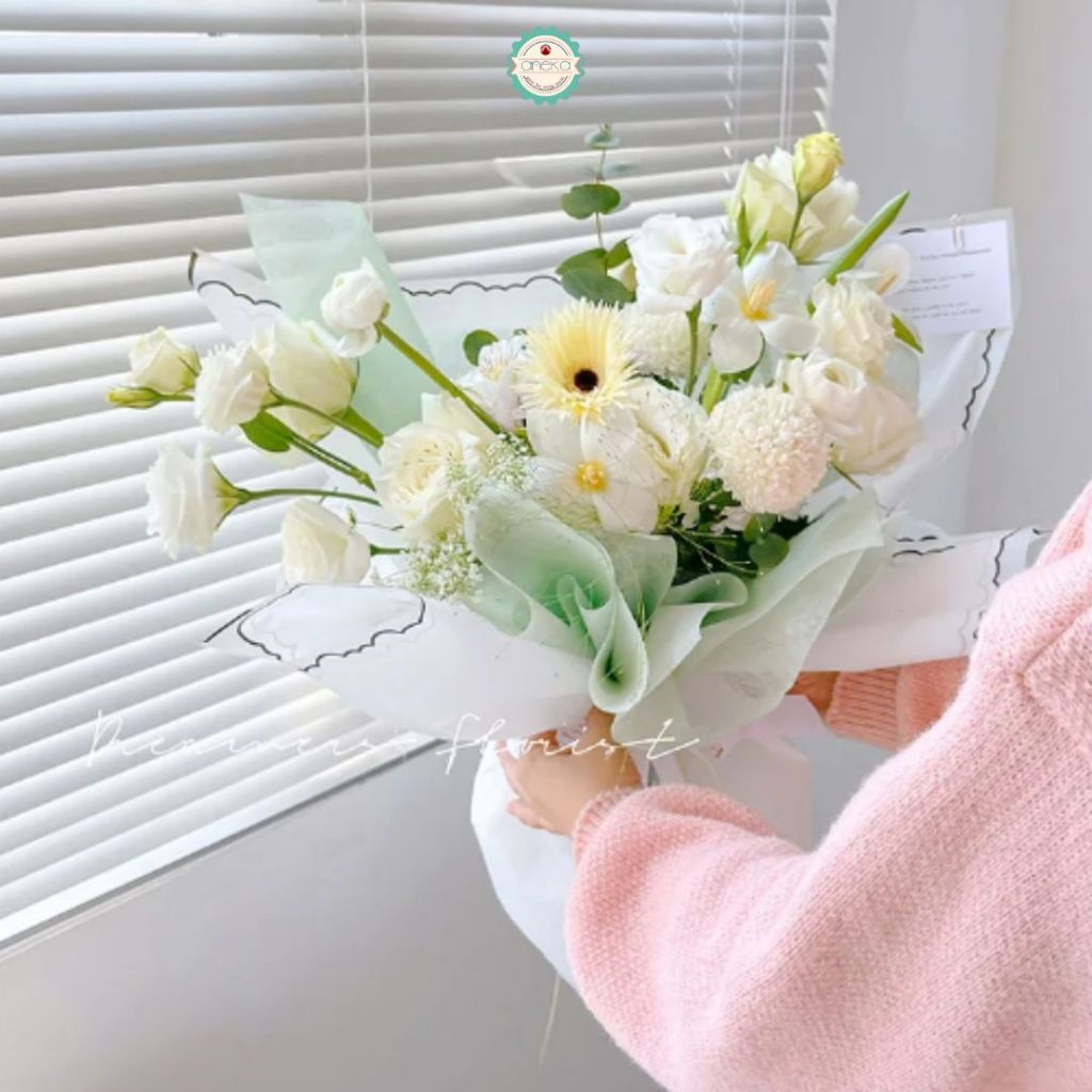 ANEKA - [ PCS ] Kertas Cellophane Cloud Line / Buket Bunga [ Cloud Line ] Flower Wrapping Paper Celophane