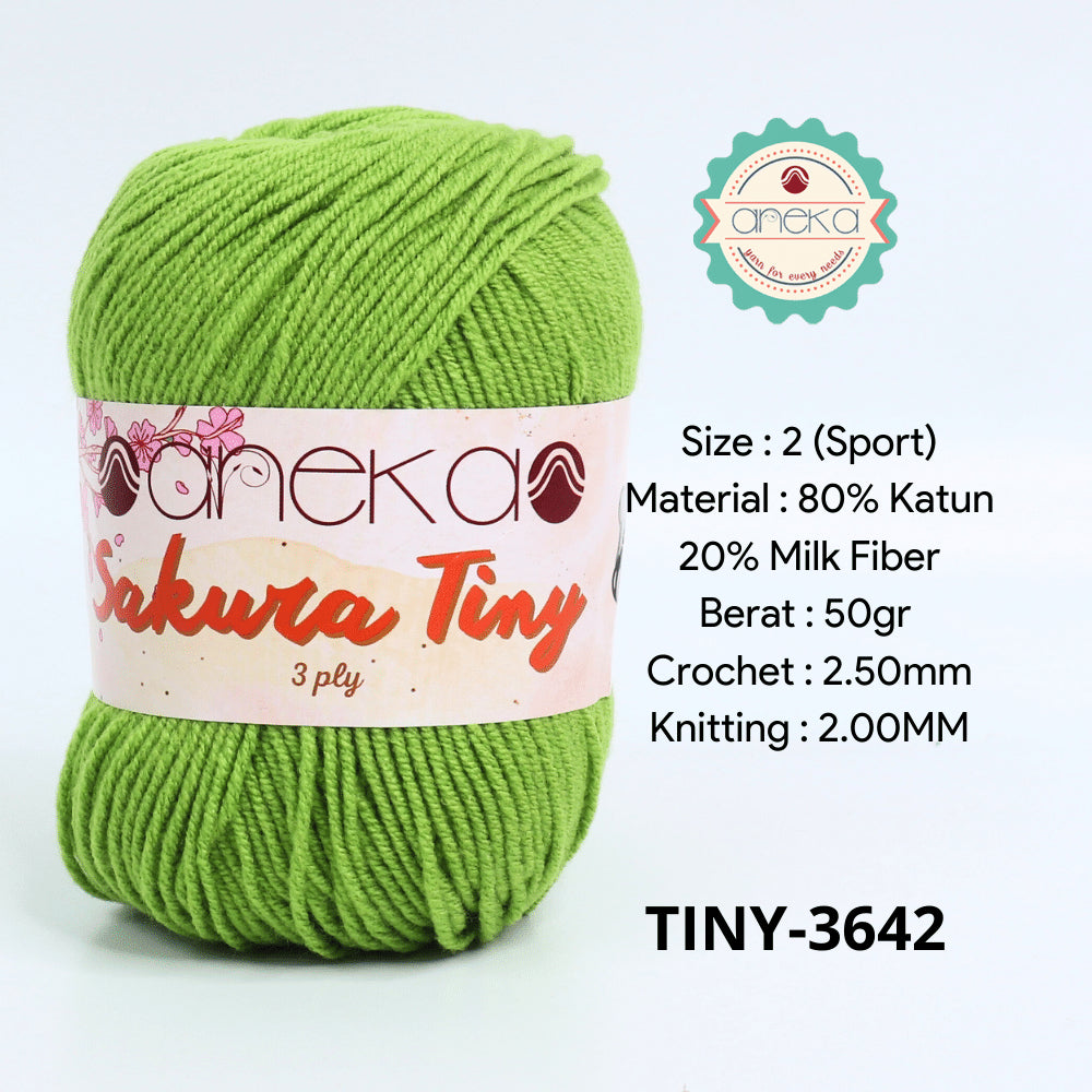 KATALOG - Benang Rajut Sakura Tiny 3 Ply / Milk Cotton / Katun Susu