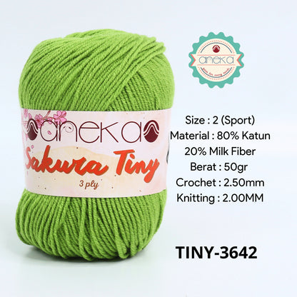 KATALOG - Benang Rajut Sakura Tiny 3 Ply / Milk Cotton / Katun Susu