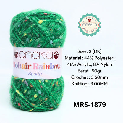 KATALOG - Benang Rajut Mohair Rainbow Spotty Yarn / Bintik  Warna