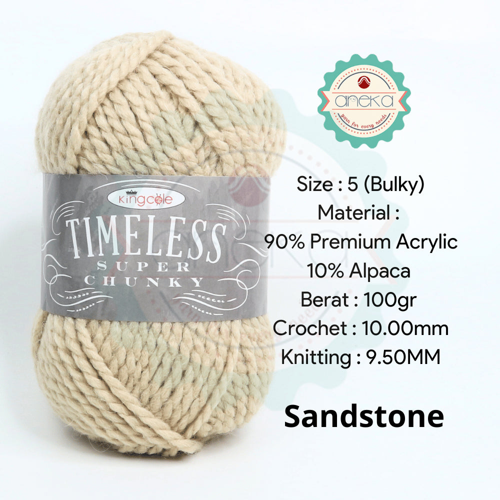 KATALOG - Benang Rajut Import King Cole Timeless Super Chunky / Premium Acrylic Yarn / Alpaca / Akrilik