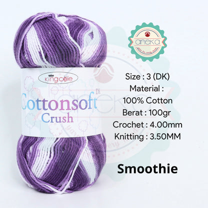 KATALOG - Benang Rajut Import King Cole Cottonsoft Crush / Cotton Yarn / Katun