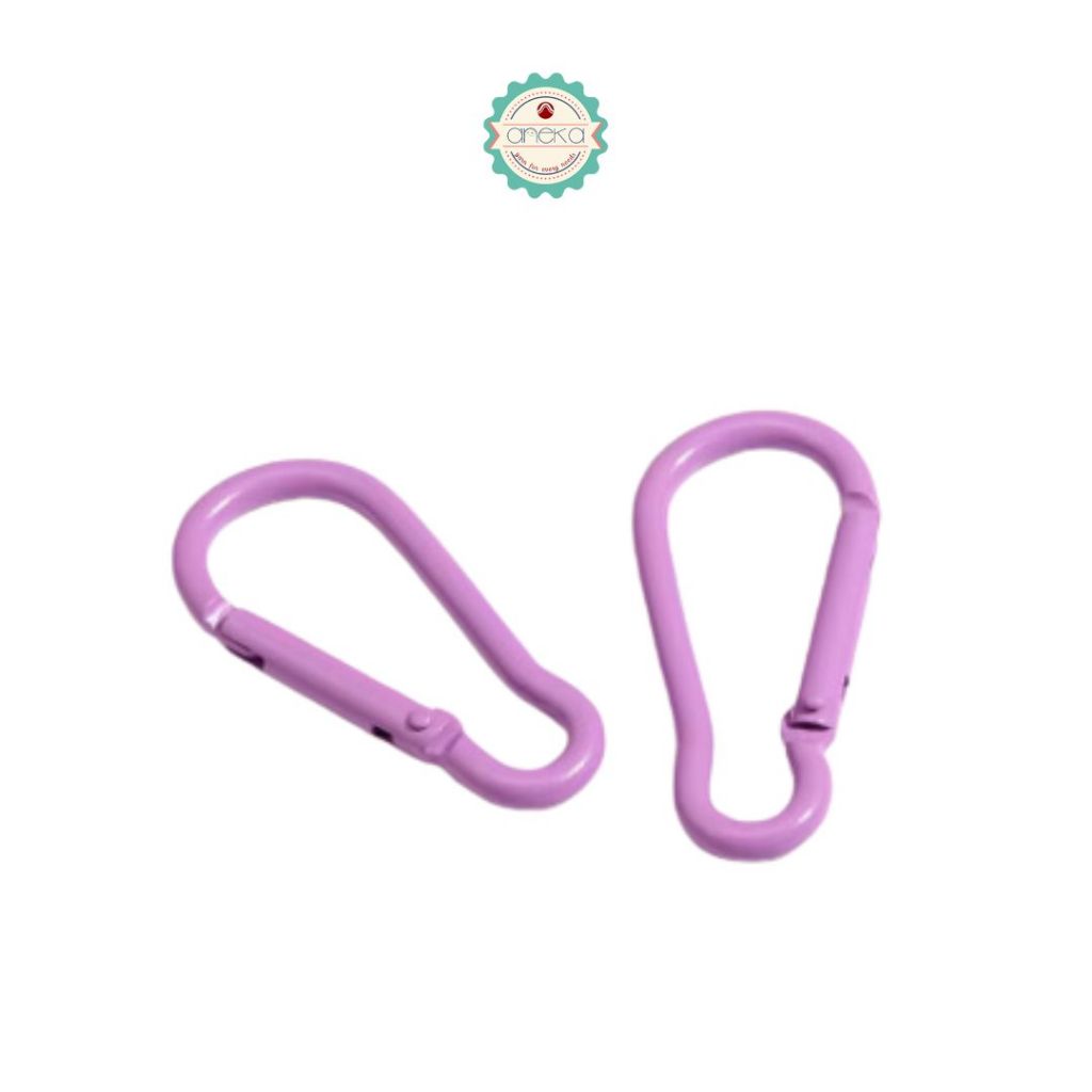 ANEKA - [5 PCS] Gantungan Kait Kunci Carabiner Warna Macaron / Color Carabiner Climbing Hook Keychain Ring Metal