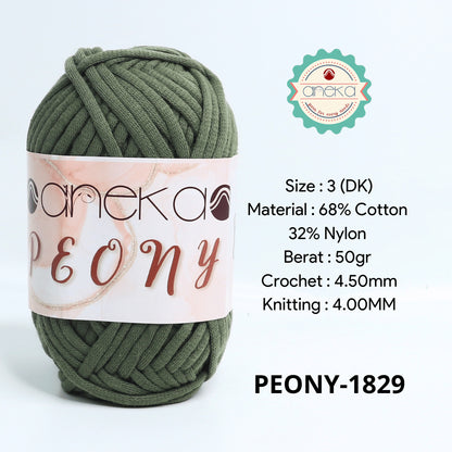 KATALOG - Benang Rajut Peony / T-Shirt Tutup Cotton Nylon Yarn / Katun Nilon