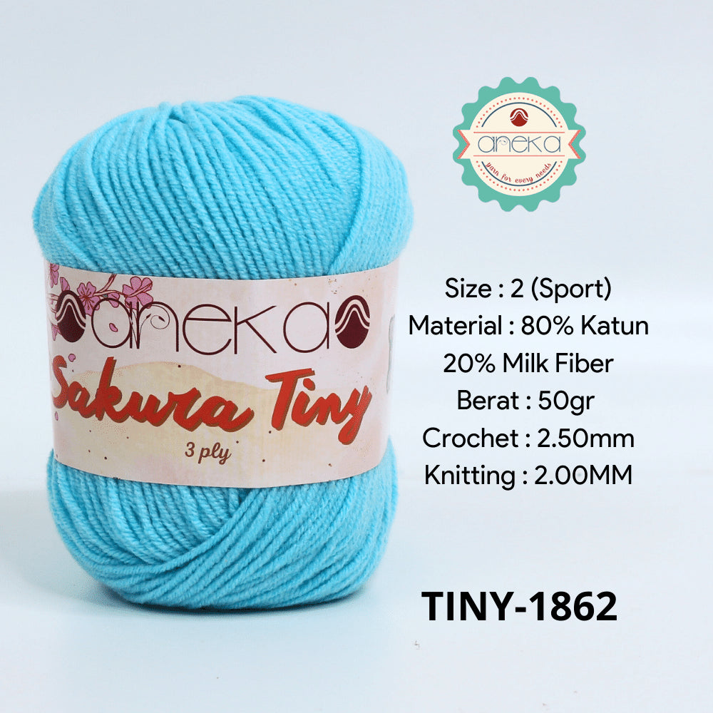 KATALOG - Benang Rajut Sakura Tiny 3 Ply / Milk Cotton / Katun Susu