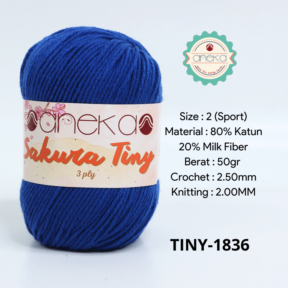 KATALOG - Benang Rajut Sakura Tiny 3 Ply / Milk Cotton / Katun Susu