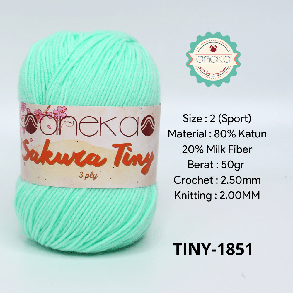 KATALOG - Benang Rajut Sakura Tiny 3 Ply / Milk Cotton / Katun Susu