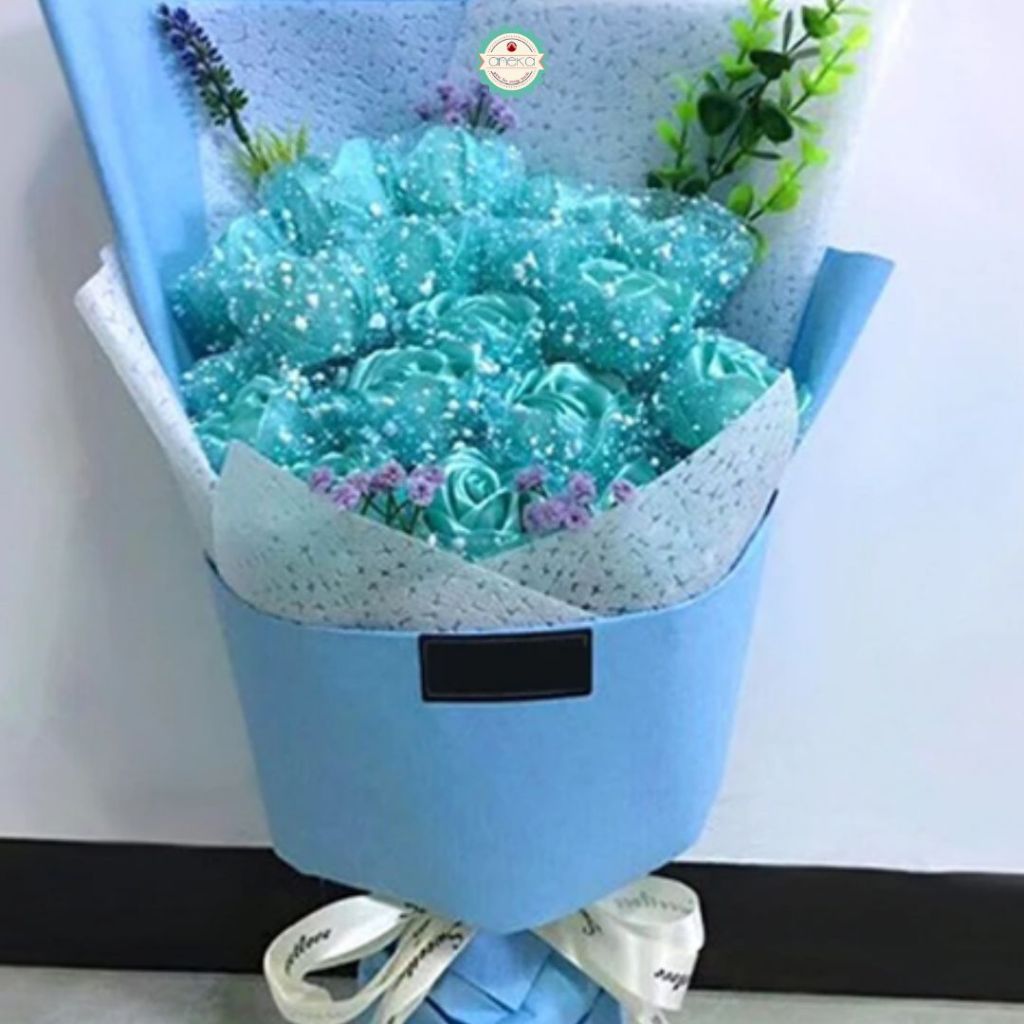 AnekaBenang - [ Lembaran ] Tile Salju / Tule / Cellophane Pembungkus Buket Bunga Jaring Dekorasi / Bucket Flower Net Wrapping