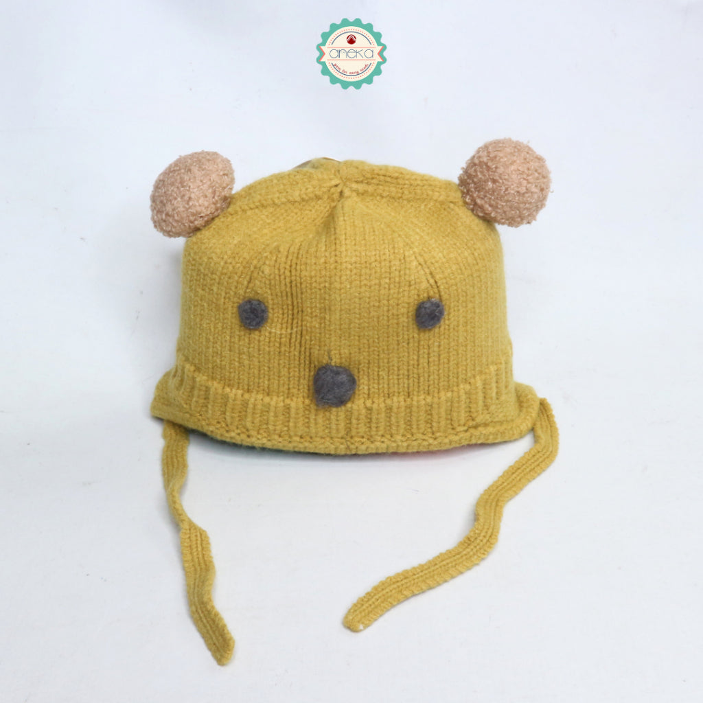 Topi Kupluk Rajut / Kupluk Rajut Anak Beruang / Bear Knit Hat Musim Dingin