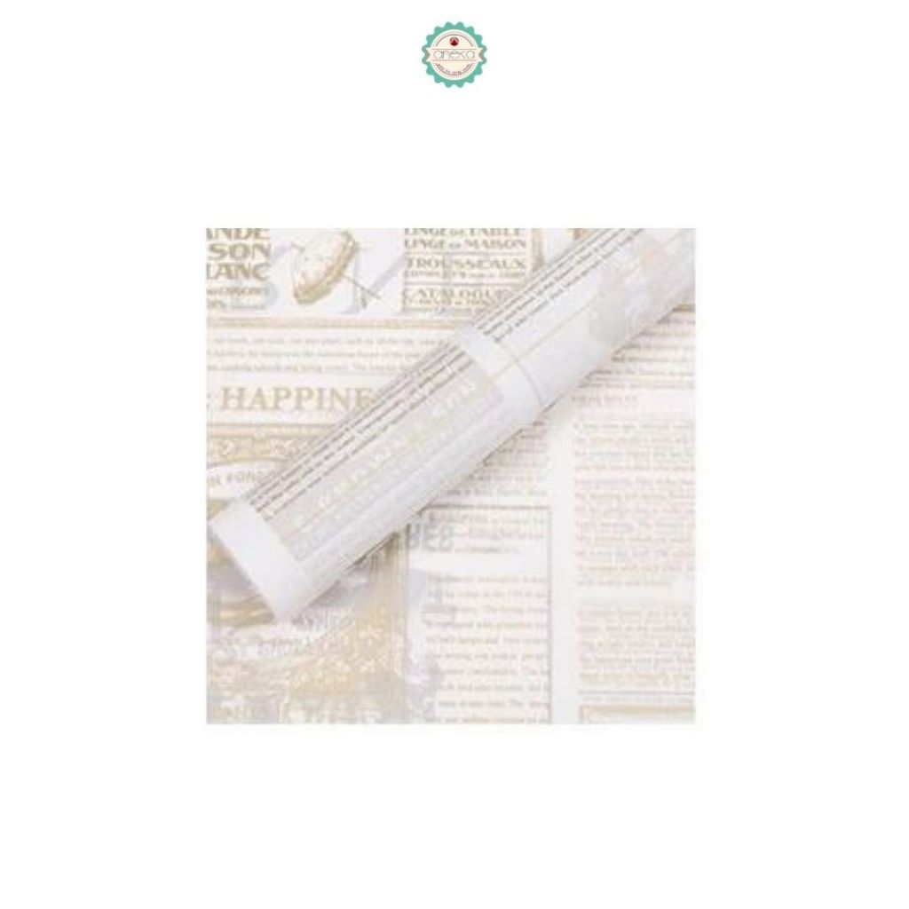 ANEKA - [ 20 Lembar ] Kertas Cellophane Vintage / Buket Bunga [ Vintage ] Flower Wrapping Paper Celophane