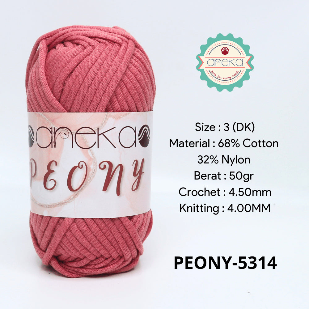 KATALOG - Benang Rajut Peony / T-Shirt Tutup Cotton Nylon Yarn / Katun Nilon