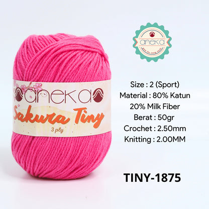 KATALOG - Benang Rajut Sakura Tiny 3 Ply / Milk Cotton / Katun Susu