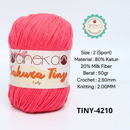 KATALOG - Benang Rajut Sakura Tiny 3 Ply / Milk Cotton / Katun Susu