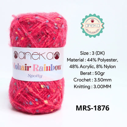 KATALOG - Benang Rajut Mohair Rainbow Spotty Yarn / Bintik  Warna