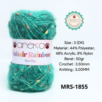 KATALOG - Benang Rajut Mohair Rainbow Spotty Yarn / Bintik  Warna