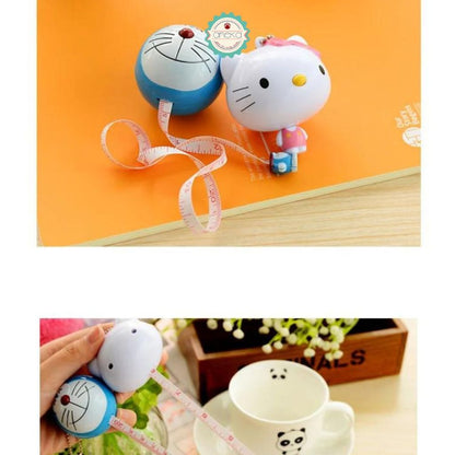 ANEKA - Meteran Gantungan Kunci Karakter Hello Kitty / Winnie The Pooh / Doraemon / Measure Tape