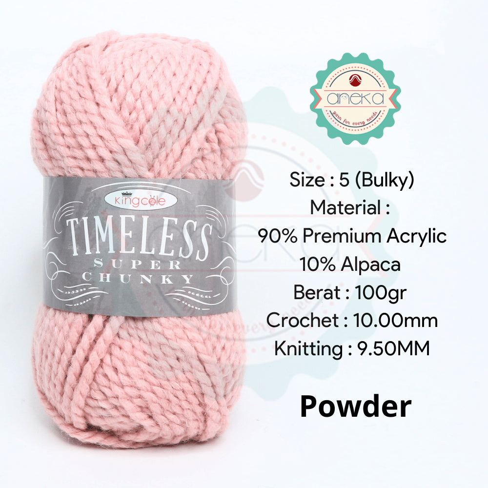 KATALOG - Benang Rajut Import King Cole Timeless Super Chunky / Premium Acrylic Yarn / Alpaca / Akrilik