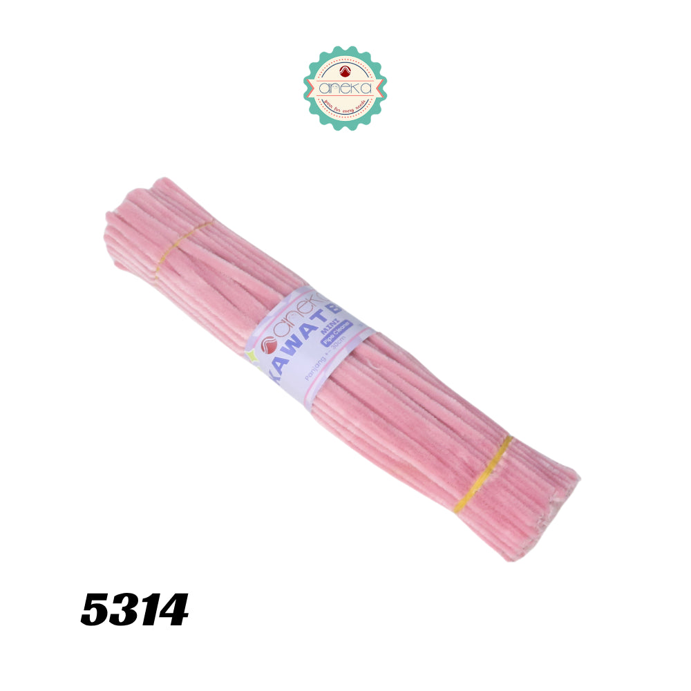 KATALOG - [Isi 100 PCS] Kawat Bulu Mini Mercy PREMIUM / Tangkai Chenille Pastel / Pipe Cleaner DIY Bouquet