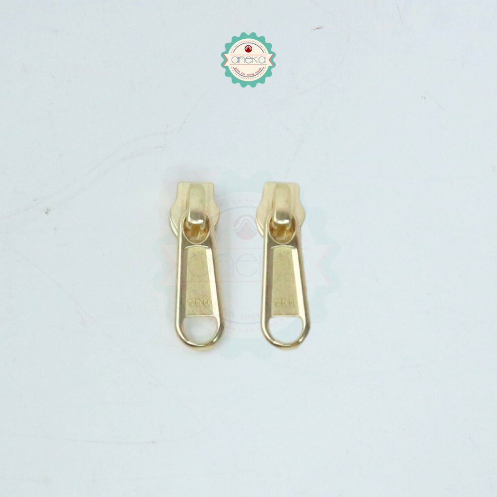 KATALOG - [2PCS] Kepala Resleting YKK No. 5 Emas / Silver