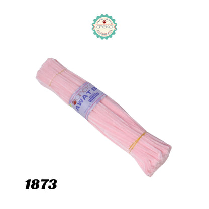 KATALOG - [Isi 100 PCS] Kawat Bulu Mini Mercy PREMIUM / Tangkai Chenille Pastel / Pipe Cleaner DIY Bouquet