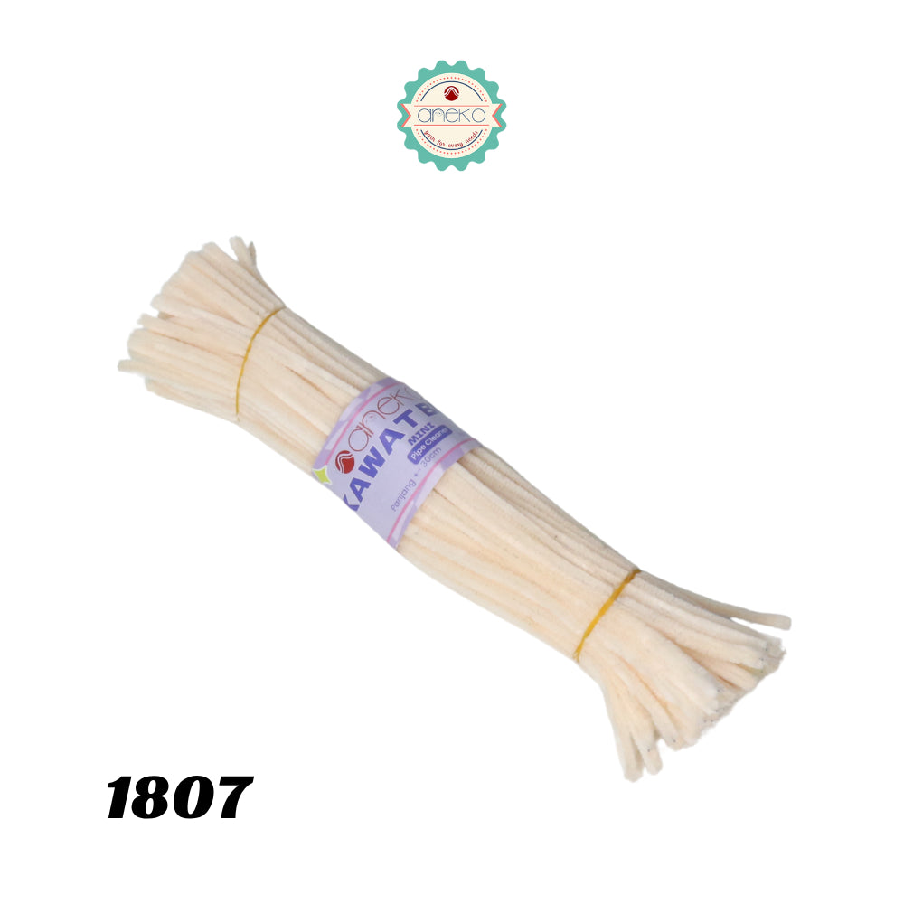 KATALOG - [Isi 100 PCS] Kawat Bulu Mini Mercy PREMIUM / Tangkai Chenille Pastel / Pipe Cleaner DIY Bouquet