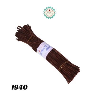KATALOG - [Isi 100 PCS] Kawat Bulu Mini Mercy PREMIUM / Tangkai Chenille Pastel / Pipe Cleaner DIY Bouquet