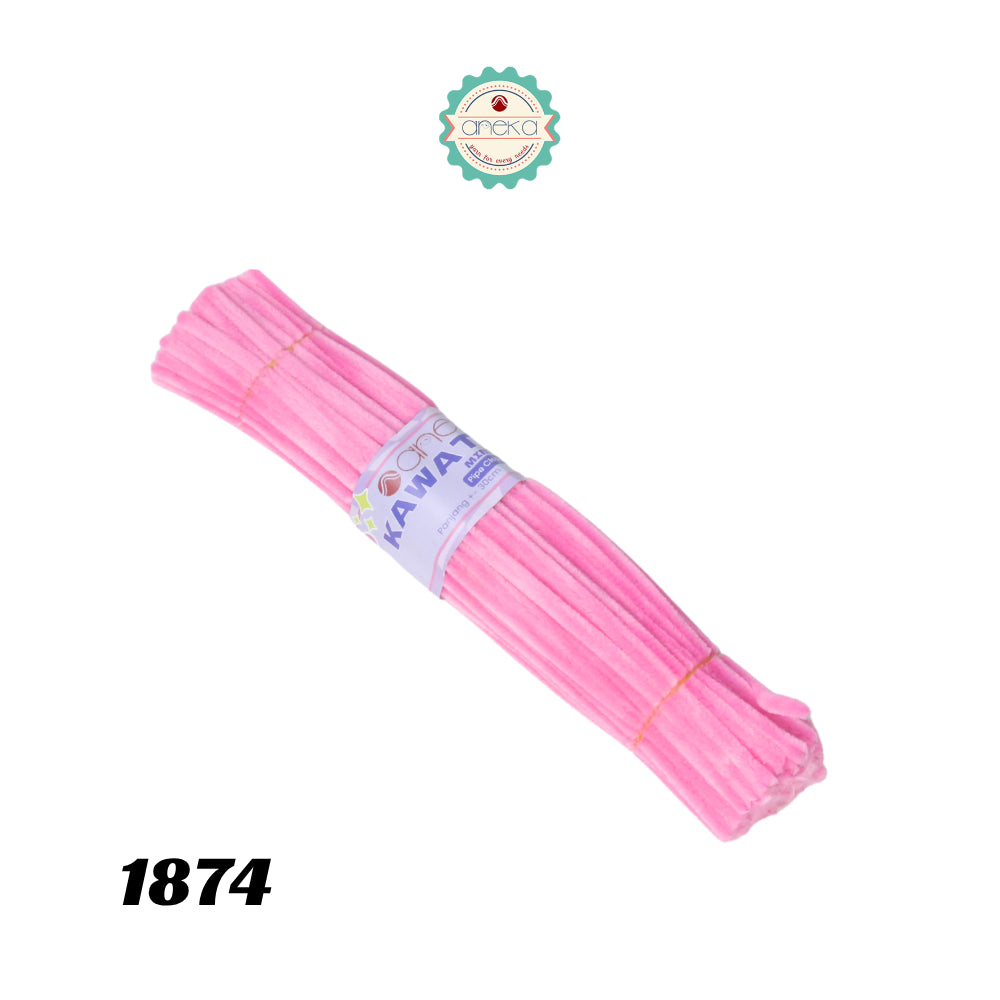 KATALOG - [Isi 100 PCS] Kawat Bulu Mini Mercy PREMIUM / Tangkai Chenille Pastel / Pipe Cleaner DIY Bouquet