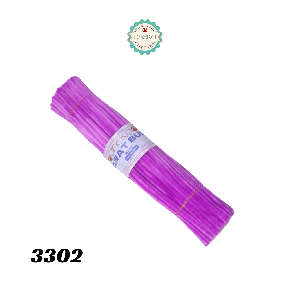KATALOG - [Isi 100 PCS] Kawat Bulu Mini Mercy PREMIUM / Tangkai Chenille Pastel / Pipe Cleaner DIY Bouquet