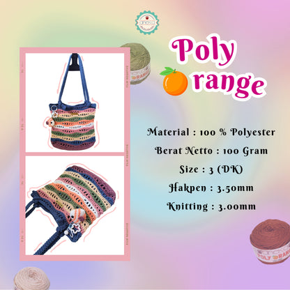 KATALOG - Benang Rajut Poly Orange / PolyThick / Polyester Crochet Knitting Yarn