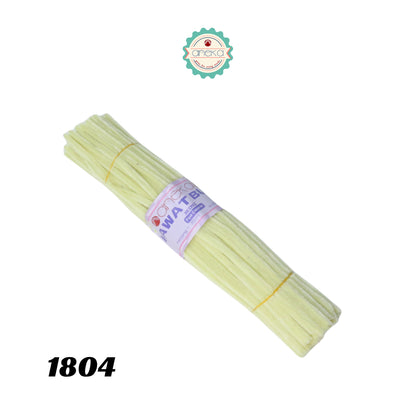 KATALOG - [Isi 100 PCS] Kawat Bulu Mini Mercy PREMIUM / Tangkai Chenille Pastel / Pipe Cleaner DIY Bouquet
